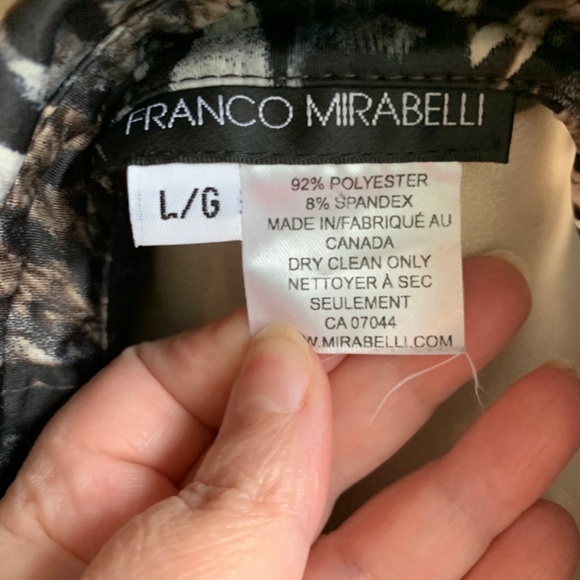 Franco Mirabelli Women’s Black, Brown, Cream Animal Print Dress Blouse Vintage - Picture 4 of 4